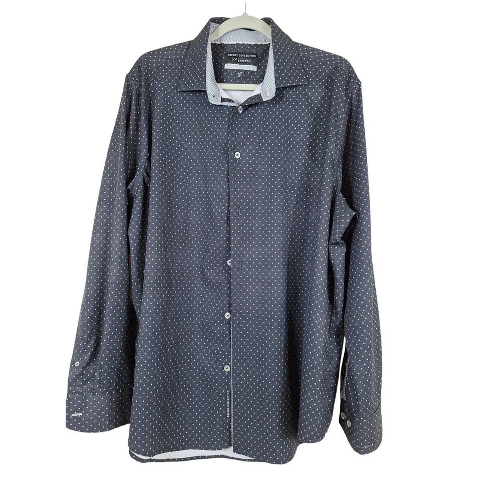 Women's blouse long sleeve shirt size xl/tg. 17 black with blue design